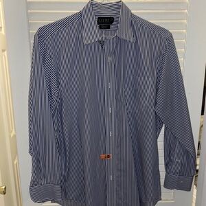 Ralph Lauren Blue Dress Shirt Classic Stripes